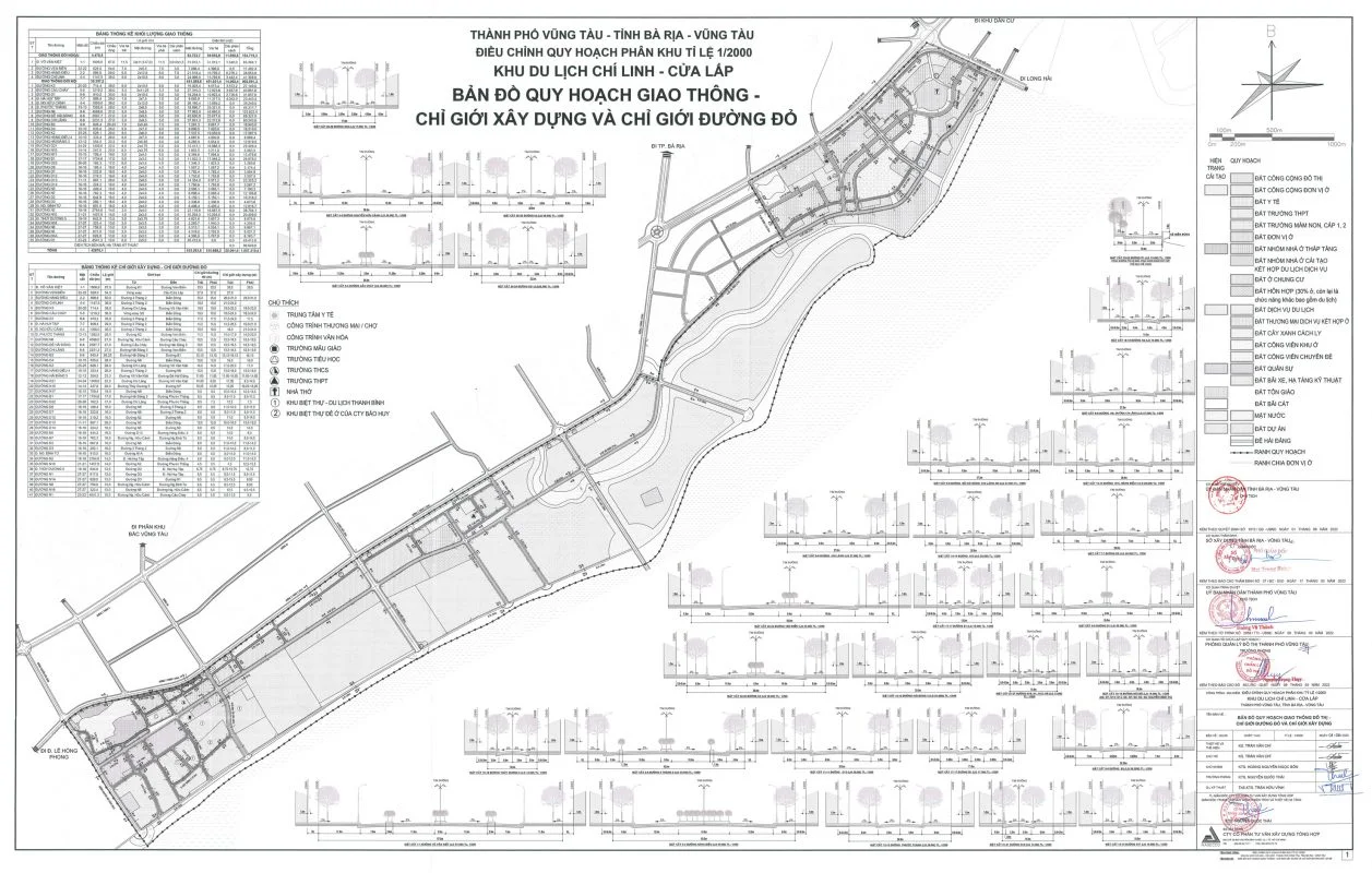 Quy hoạch giao thông chi tiết Khu du lịch Chí Linh Cửa Lấp Vũng Tàu