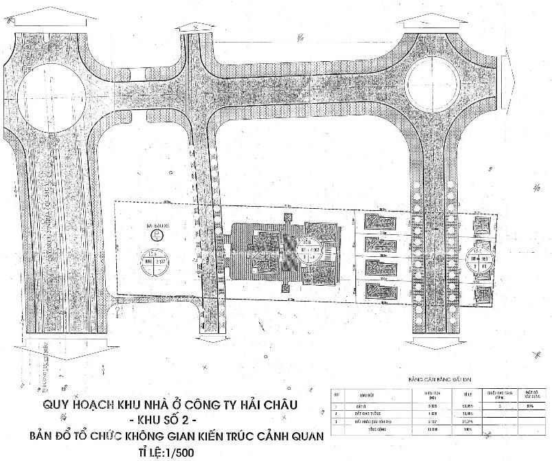 Quy hoạch chi tiết 1/500 Khu nhà ở Công ty Hải Châu