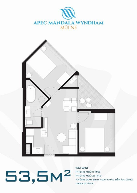 mat-bang-thiet-ke-can-ho-53m2-du-an-apec-mandala-wyndham-mui-ne